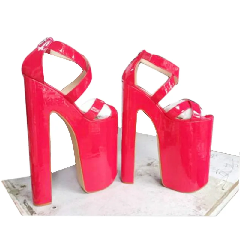 

SHOFOO shoes Fashionable women's ultra-high heel sandals About 30 cm heel height Summer women's shoes Fashion show performance.