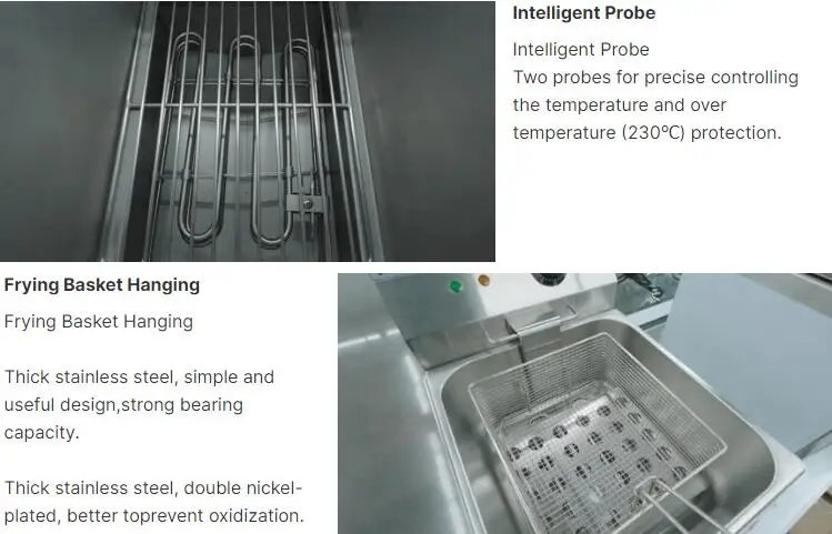 Friggitrice a pressione elettrica commerciale Friggitrice a pressione per pollo con filtro olio Friggitrice elettrica (2 serbatoi e 2 cestelli) con armadietto