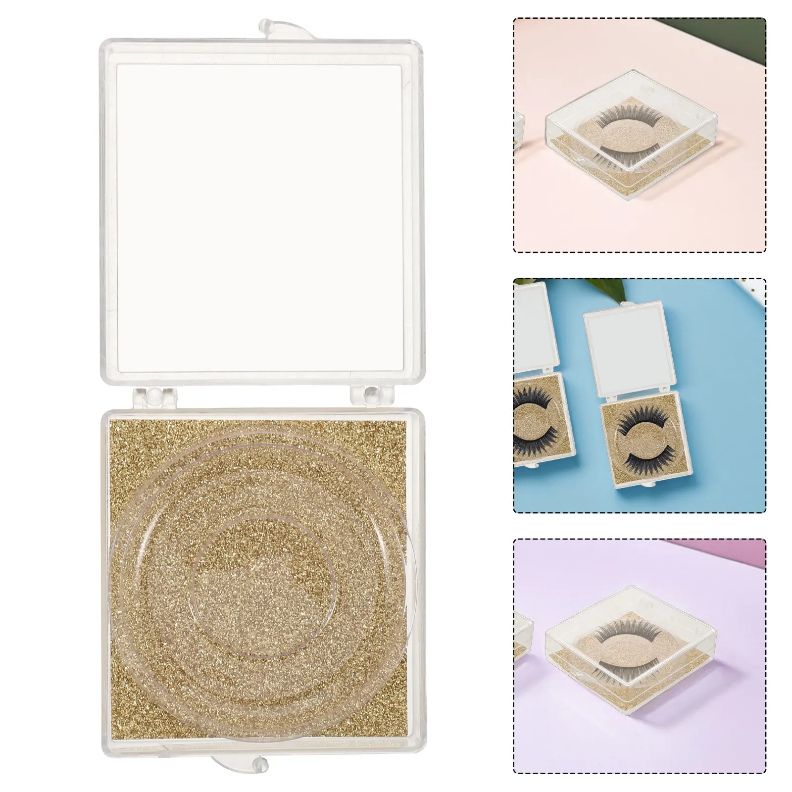 

10Pcs Sleek Compact Lash Storage Organizer Box with Airtight Seal Dustproof Lid for False Eyelashes Extension Supplies Travel