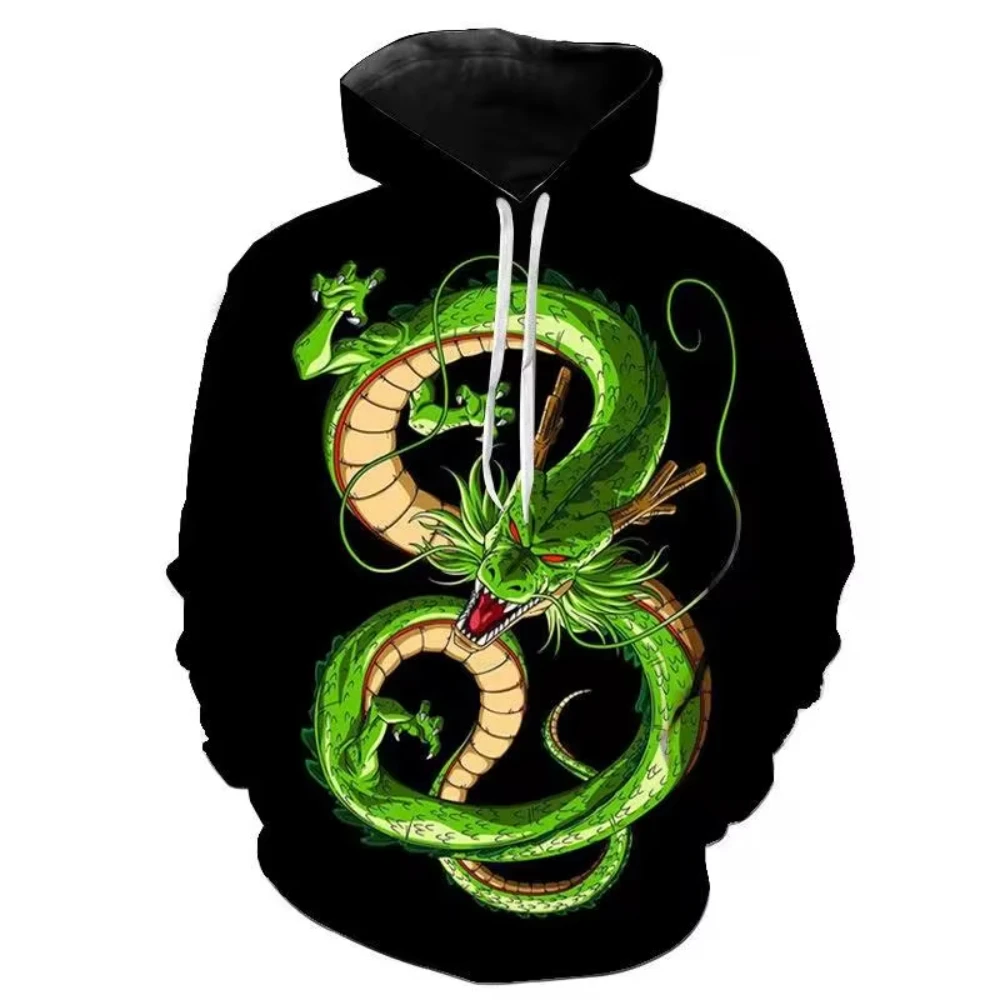 Vintage Dragon Graphic 3D Printed Men\'s Hoodie Harajuku Long Sleeves Oversized Outdoor Pullover Sweatshirt Kids Unisex Clothing