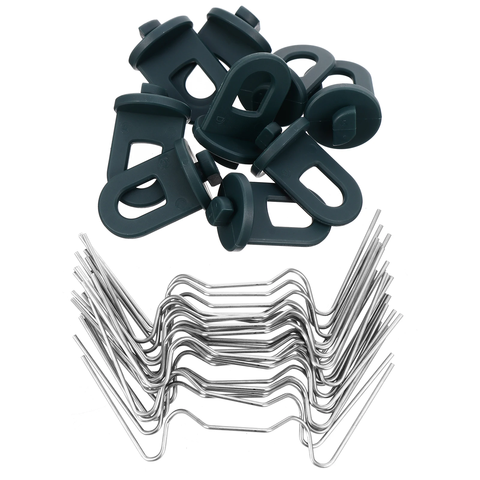 

25pcs Stainless Steel Glass Clips Plastic Plant Hangers Greenhouse Supplies Garden Accessories Non Rust Fixing Clamps For Glass