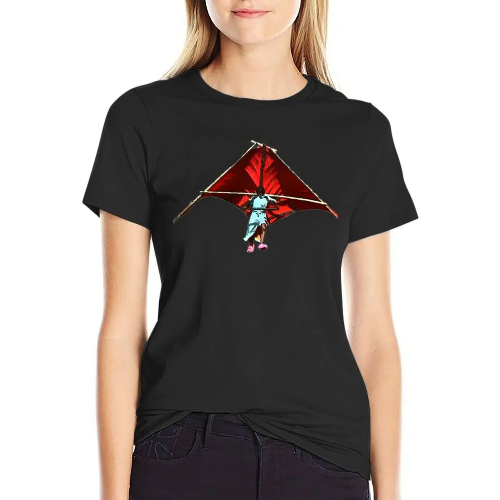 

Big Red Bird with Fuzzy Pink Feet T-Shirt vintage customs hippie clothes anime summer blouses woman 2025