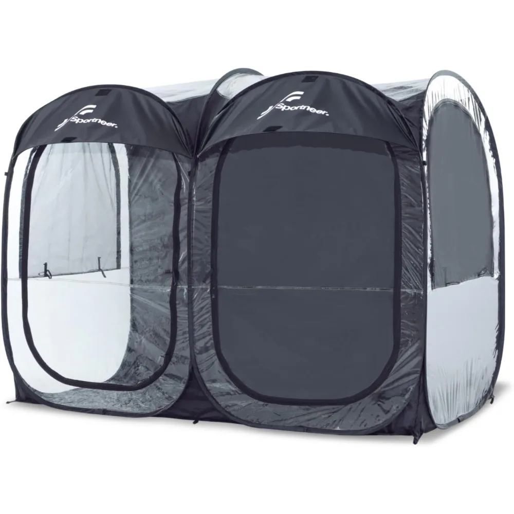 

Sports Tent, 2-4 Person Instant Pop Up Sports Tents - 92" x 46" x 63.5" Transparent Sport Shelter for Fishing, Camping