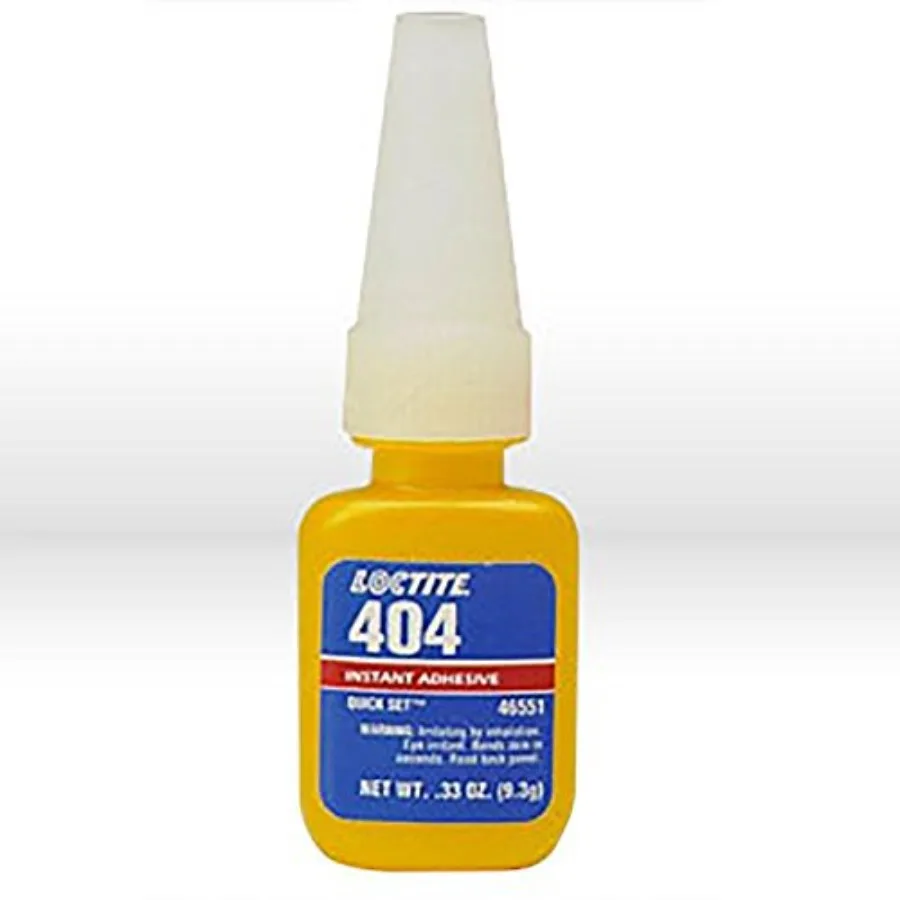 

404 General Purpose Quick Set Rubber Instant Adhesive, 3500 psi Tensile Strength, 0.333 oz Bottle, Clear