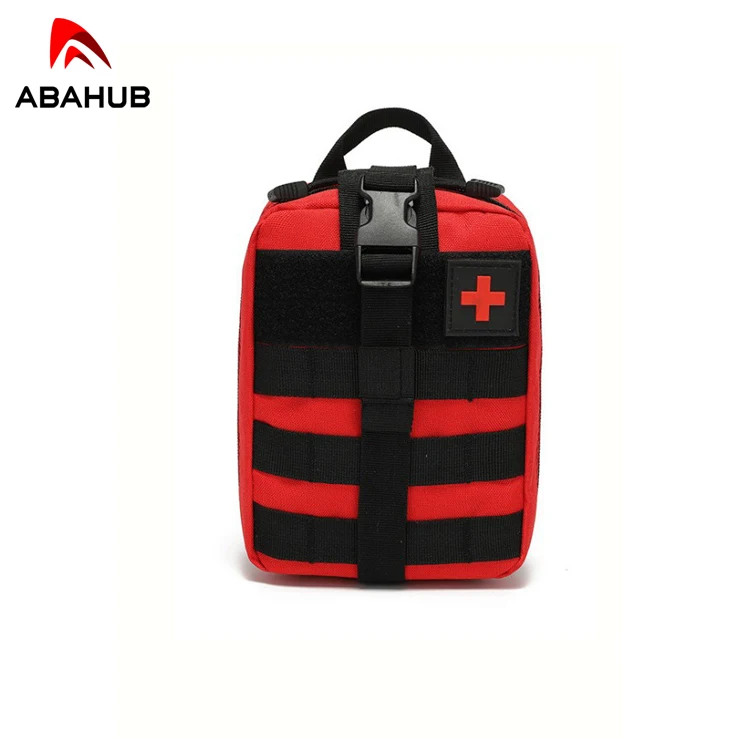Red & Black First Aid Kit with Tourniquet, EMT IFAK Supplies, Portable Emergency Survival Backpack for Camping & Hiking - view 5