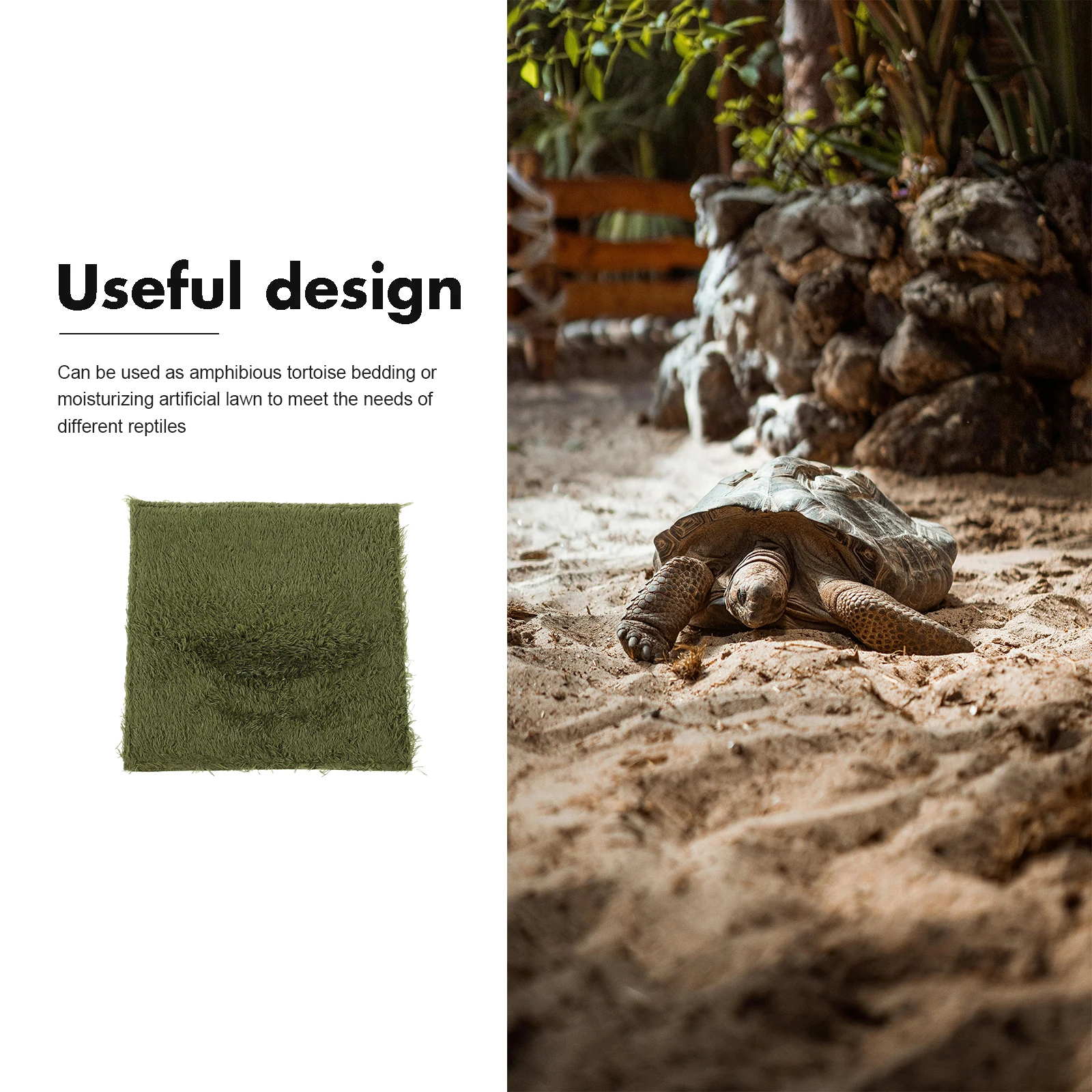 

20x20 Fake Terrarium Liners Reptile Carpet Bedding Substrate Lizard Reptile Cage Mat Reusable Mat Tank Pet Padding