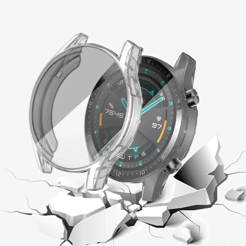 F62C Screen for Protection for Case for Huawei Watch GT2 46mm Durable Thin Scratch-resistant Protective Watch for Shell
