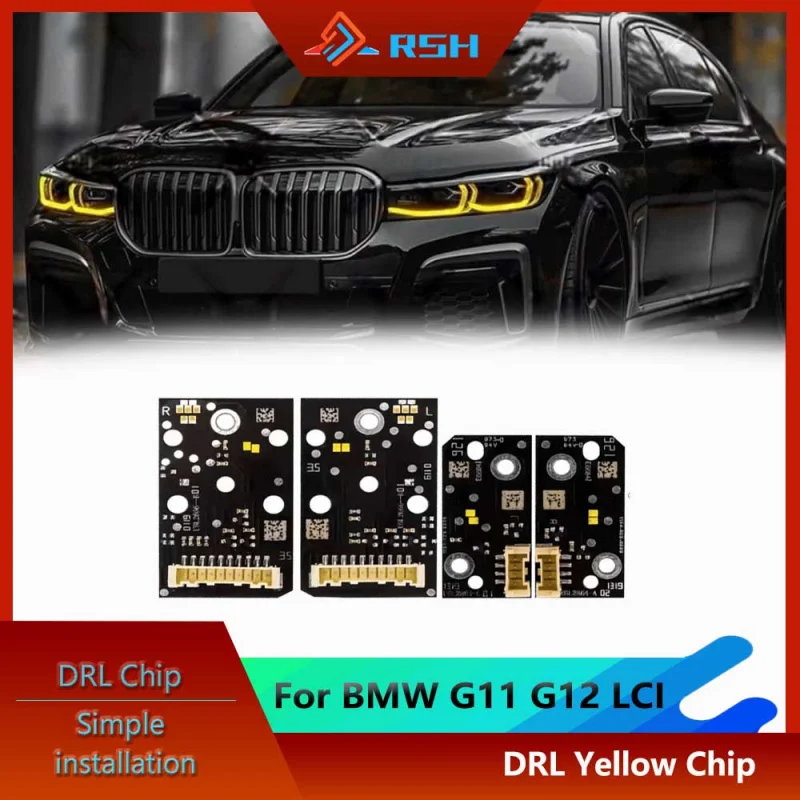 

Auto Parts Front Lamp For BMW G11 G12 LCI C740i M750i Headlights Yellow Angel Eyes DRL With Light Source Module Plug And Play