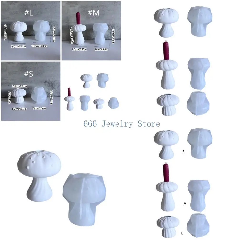 

F2TD Creative Mushroom Planter Casting Silicone Mould for Handmade Cement Pots