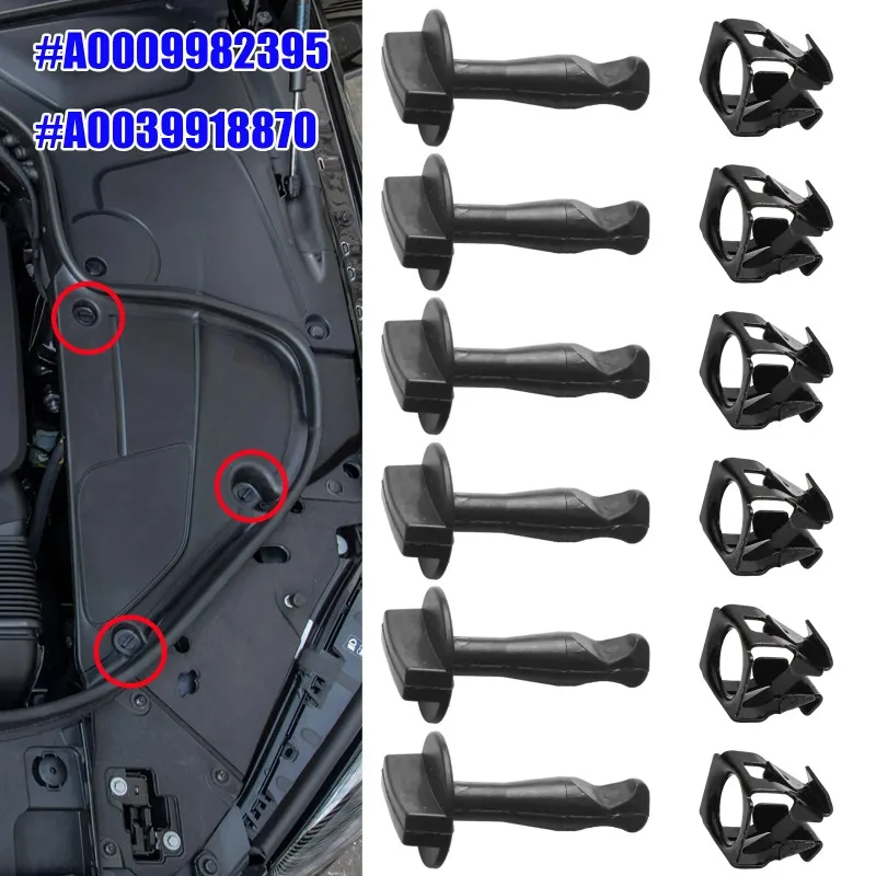 Car Spiral Spring Gasket Fixed Buckle Rotary Catch To Cover A0009982395 A0039918870 For Mercedes Benz S400 S500 S320 S600