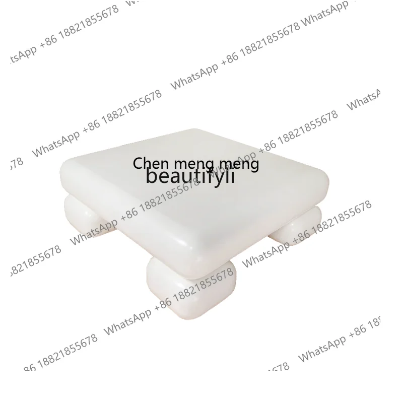 

Cream wind minimalist coffee table personalized creative tea side table sandy wind designer living room fashion coffee table H