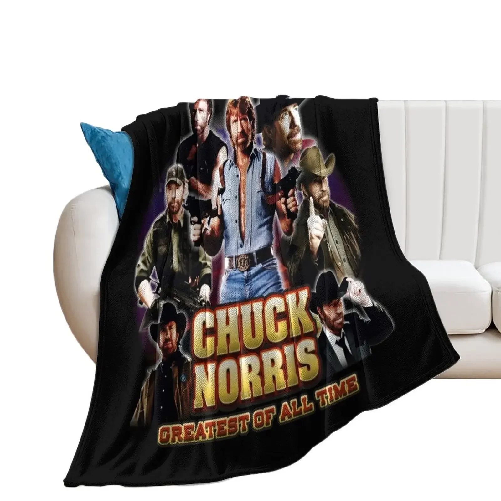 Chuck Norris GOAT Throw Blanket Decoratives Thins Multi-Purpose Furrys Blankets