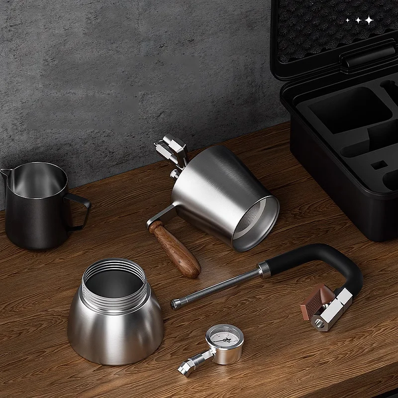AK-74 Portable Milk Frother Stainless Steel Milk Steamer Water Vapor Separator Drying vapour Versatile for Coffee Making