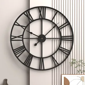 Iron Art Watch, Wall Watch, Time Display, Metal, Silent, Room Arrangement, Wall Ornament, Home Decoration, 3D 10 Main Sales Wall Wall Wall - №7