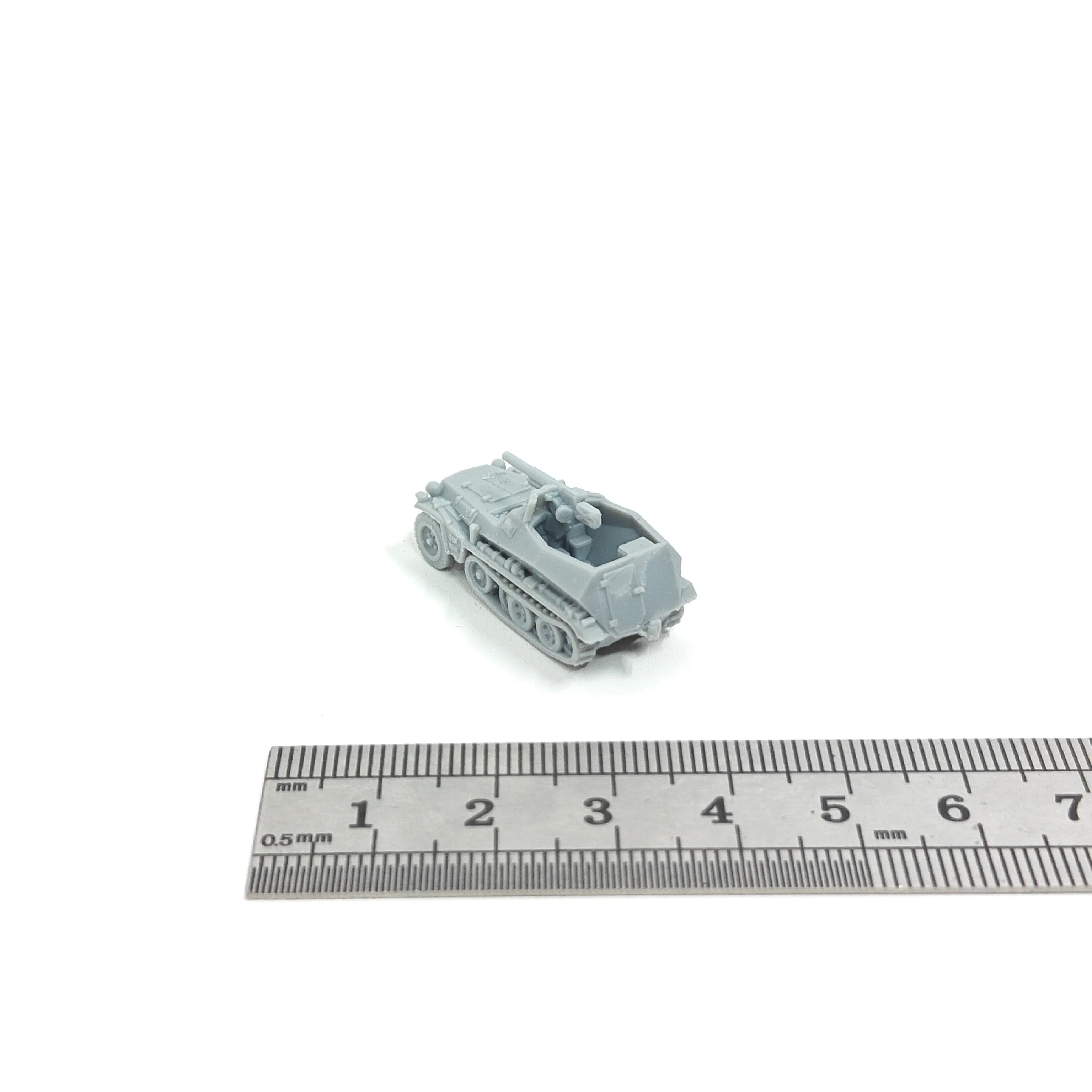 WWII German Sd.Kfz. 250/10 Half-track,3D Printed,1/144 Scale Mini Model,Resin,Paintable view 4