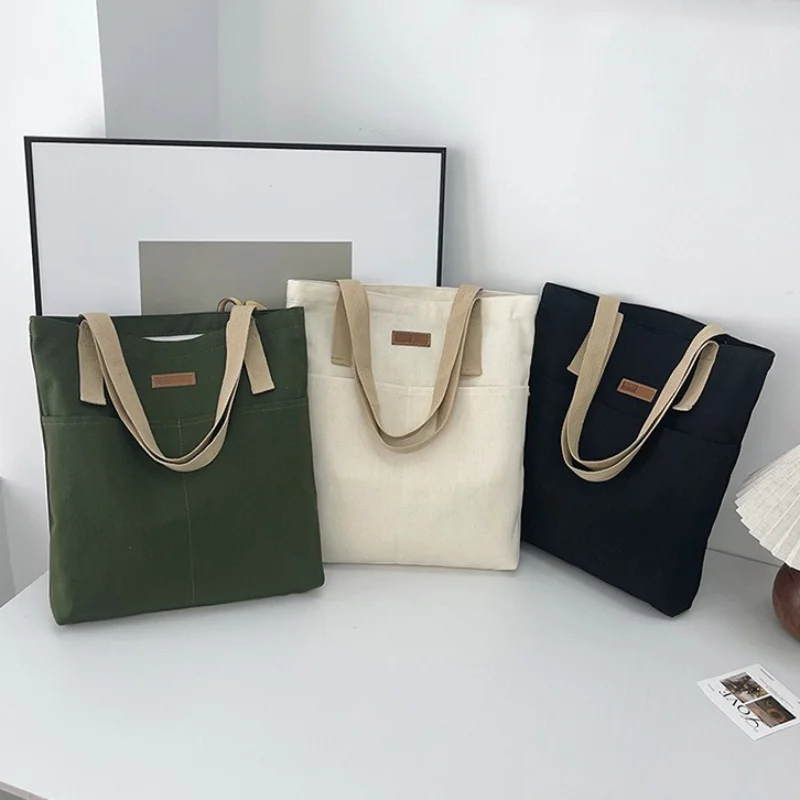 

Multifunctional Commuter Casual Simple Canvas Tote Large-capacity One-shoulder Handbag
