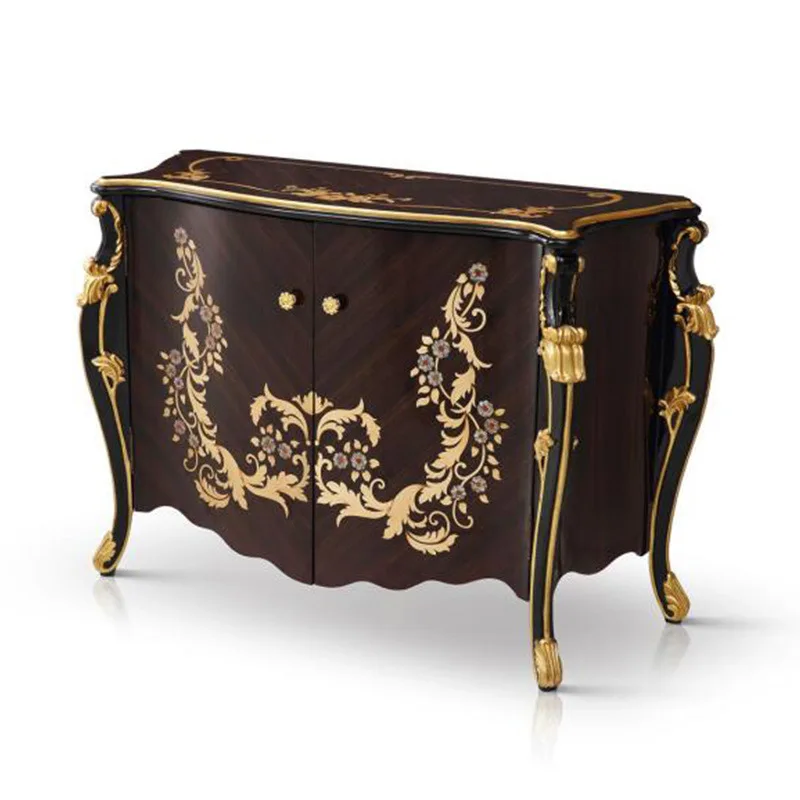 

European Entrance Cabinet Neoclassical Painted Hand Painted Partition Villa Living Room Dining Side Shoe Cabinet