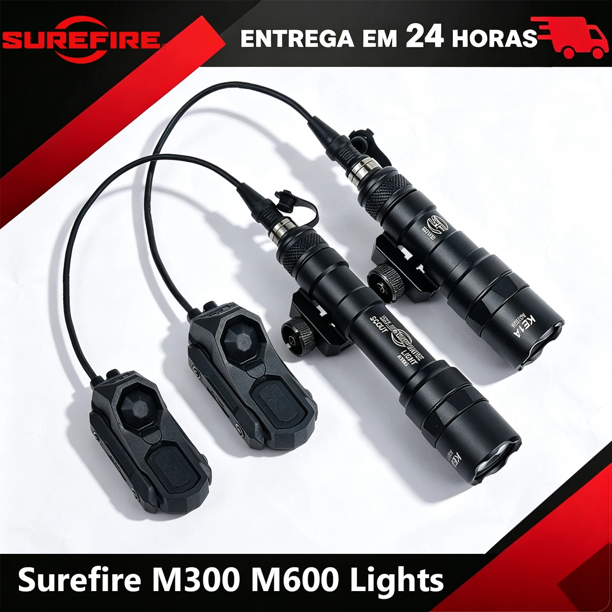 Surefire M600 M600B Powerful Flashlight Dual Pressure Switch for AR15 20mm Rail Tactical Airsoft M600C Hunting Lamp Scout Lights