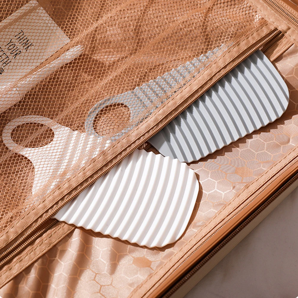 

6 Pcs Mini Washboard Plastic Laundry for Washing Clothes Portable Hand Crank Cloths Double Sided Travel Sinks