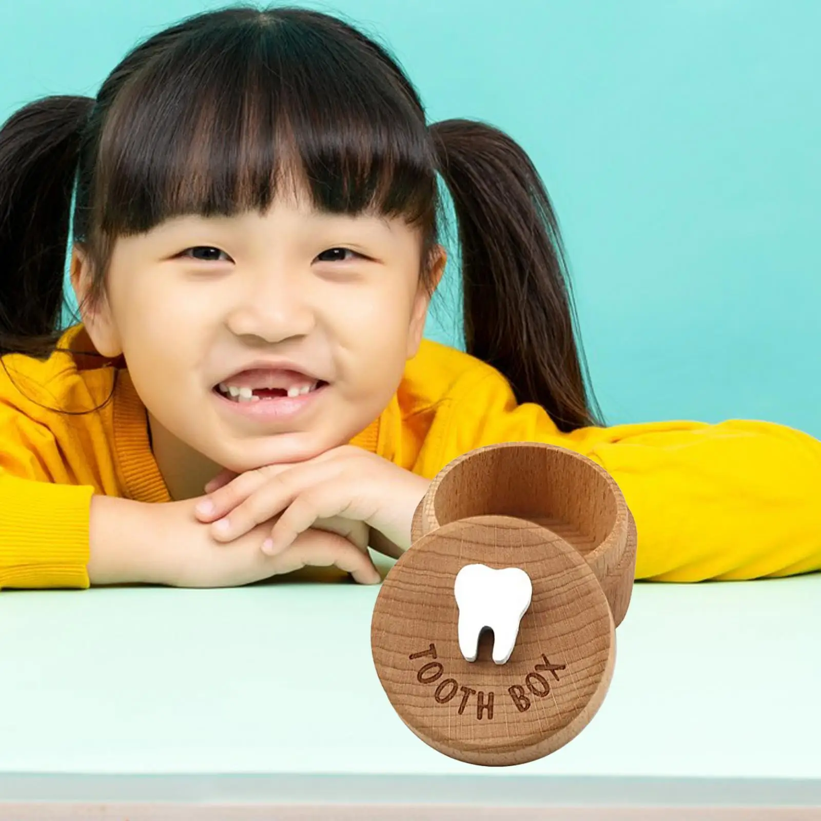 Personalized Wooden Baby Tooth Storage Organizer Keepsake Box for Kids Lost Tooth Fetal Hair Birthday