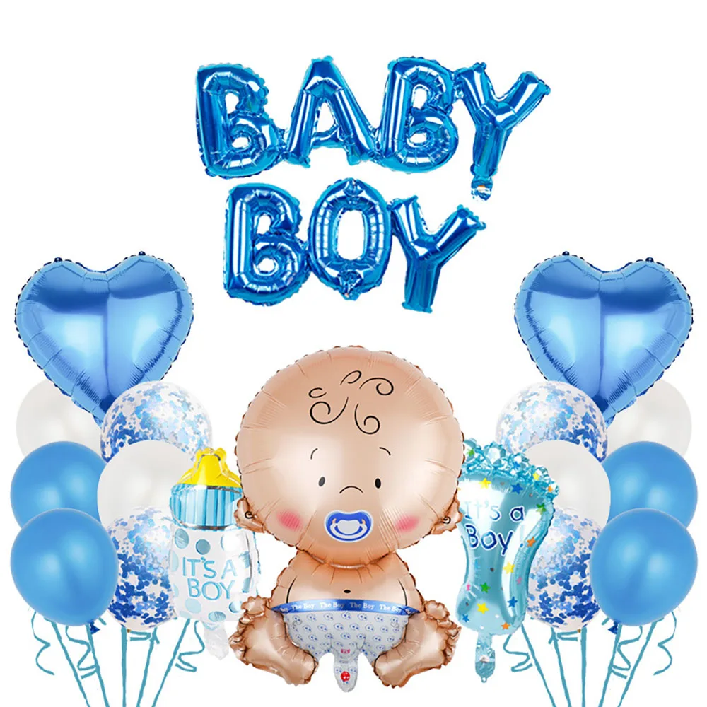 Babyparty-Schnuller-Ballon-Set, Kinderzimmerdekoration aus Metallfolie für 1. Geburtstage und Geschlecht offenbaren Partys als Dekoration