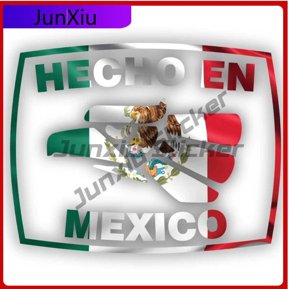 

Hecho En Mexico Shaped Mexican Flag Vinyl Sticker Culture Gift Mexico Decal Accessories Suv Stickers And Decals Scratch-proof