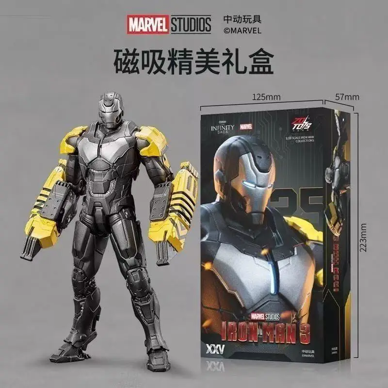 Zdtds Iron Man Tony Stark Mk23 Action Figure 1/10 Schaal Beweegbare Gewrichten Avengers Thema Collectible Toy Cadeau voor Fans