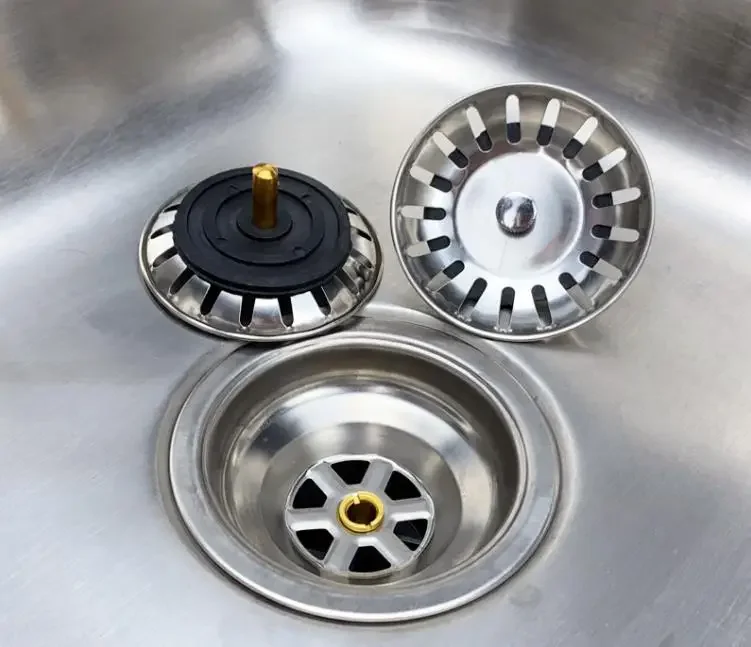 Stainless Steel Sink Filter Waste Plug Hair Catcher Drains Bathroom Floor Drain Kitchen Anti-clog Strainer Accessories