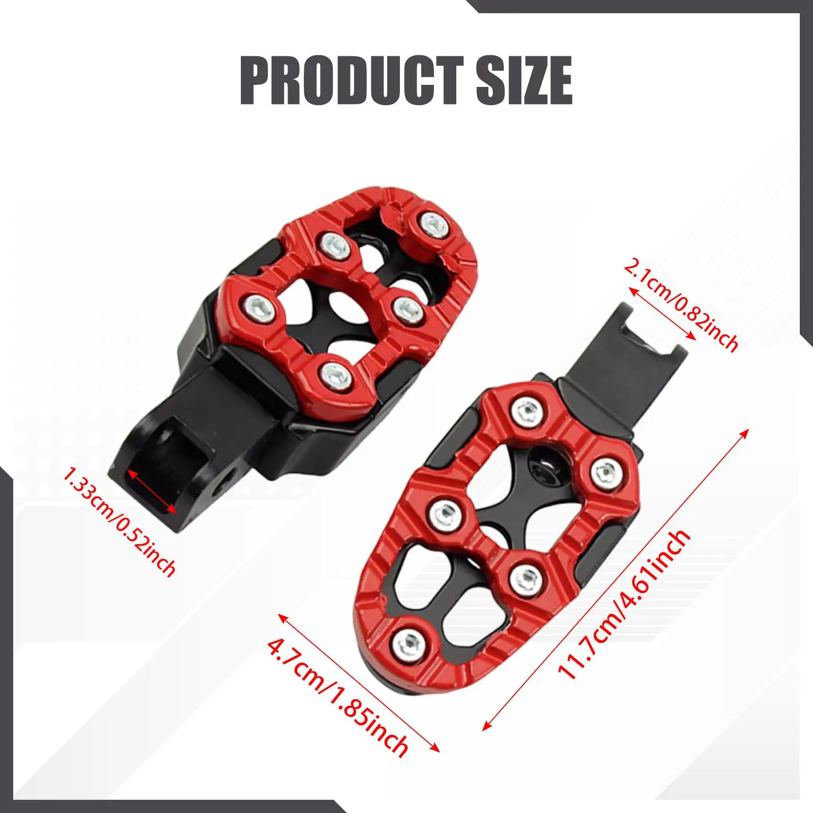 Generic دراجة نارية أوتاد القدم تعديل سهلة التركيب سبائك الألومنيوم تنوعا دراجة نارية مساند القدم دواسات القدم مساند القدم