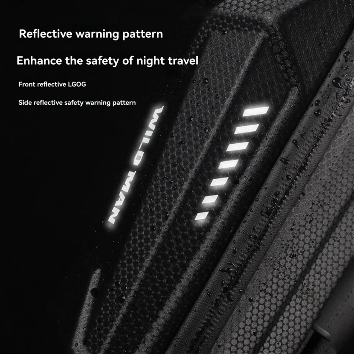 ABST  Waterproof Bicycle Bag 3L EVA Hard Shell Rainproof Cycling Frame Bag Electric Scooter Front Bag with Tool Storage