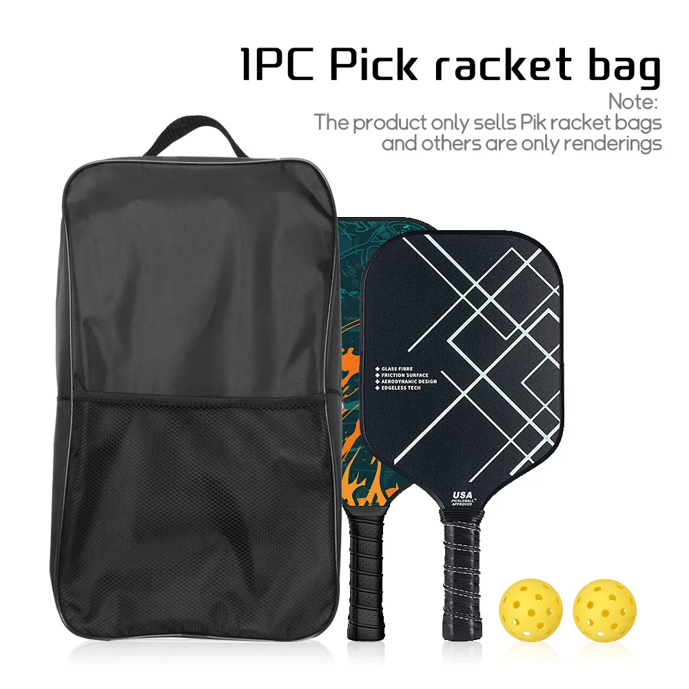 4.92L Pickleball Paddle Storage Black Bag Waterproof Pickleball Racket Holder Pickleball Paddle Case for Men Women Outdoor Sport