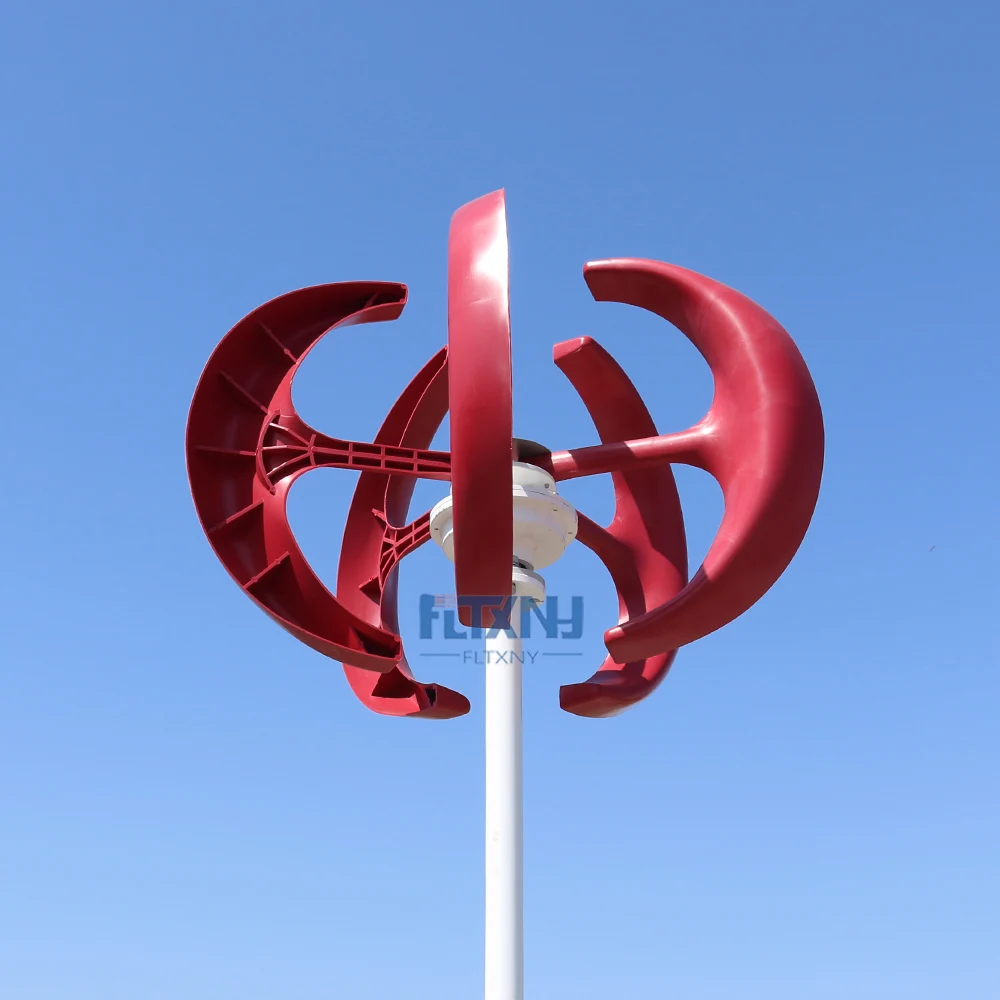 Imagem -02 - Turbina Eólica 12v 24v Axies 48v Vertical Gerador de Vento Pequeno Moinho de Vento de Energia Livre com Controlador de Carga Mppt Homeuse 8000w