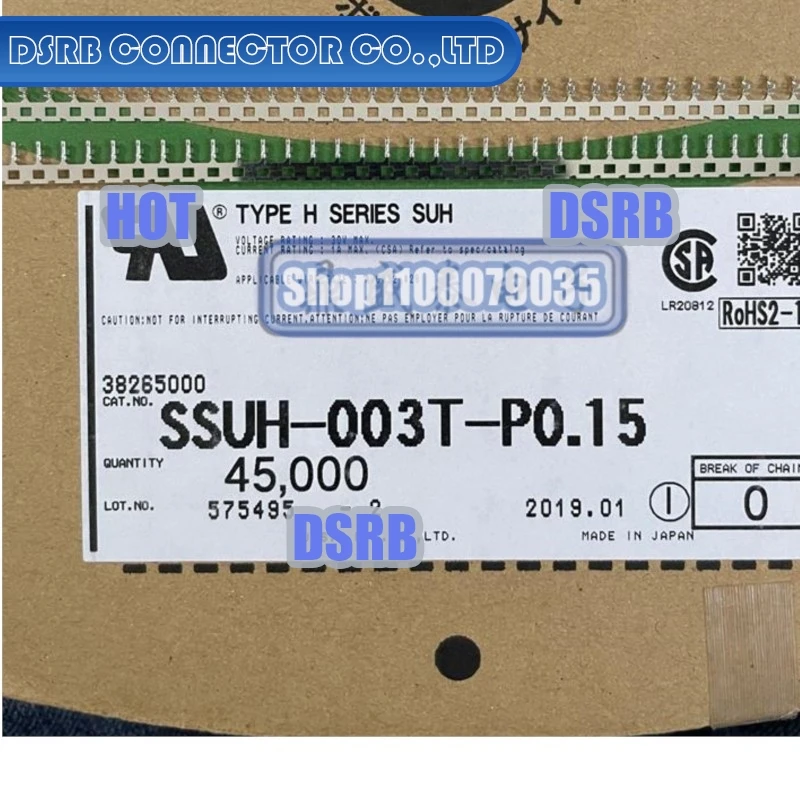 

100pcs/lot SSUH-003T-P0.15 Terminal Wire gauge 28-32AWG 100% New and Original