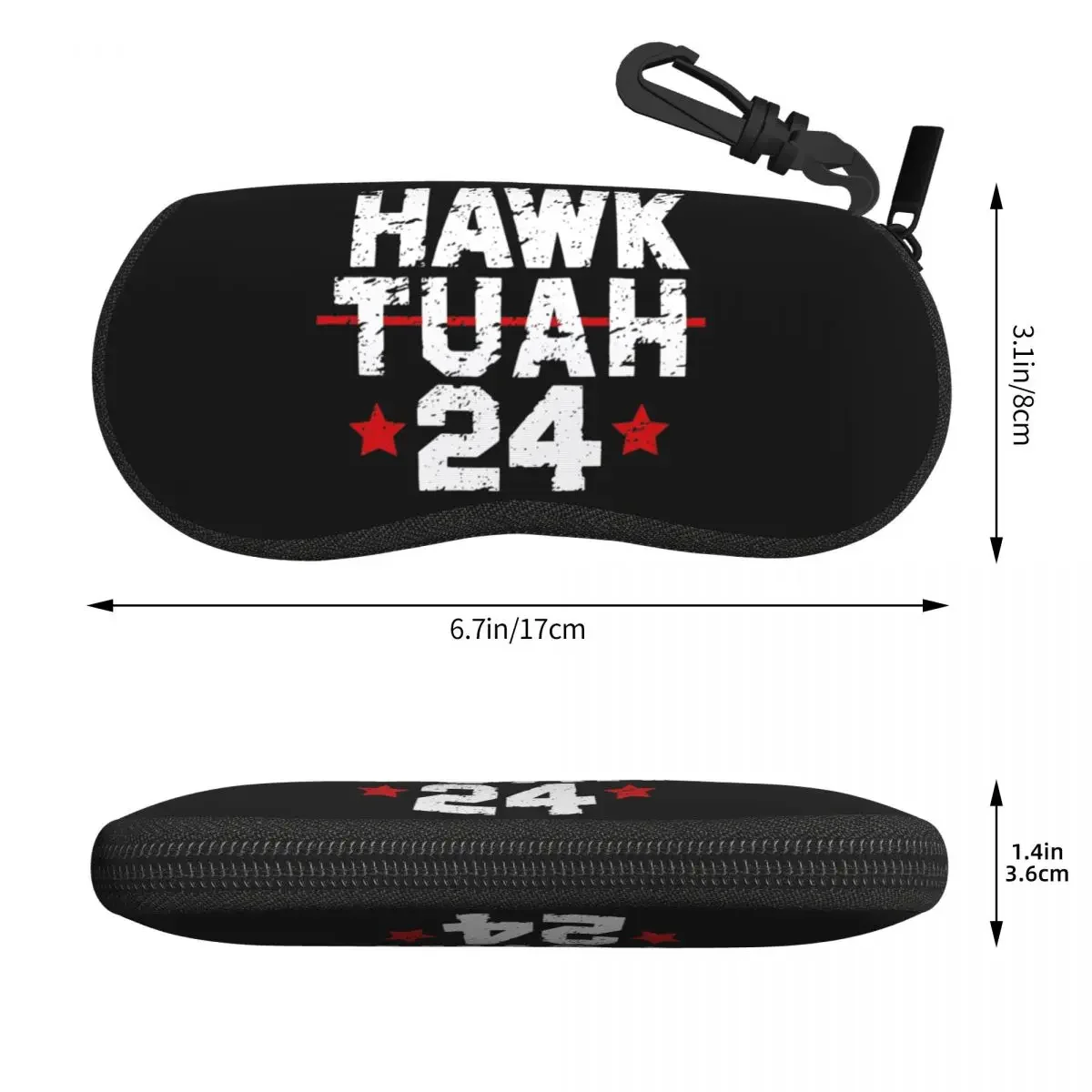 Hawk Tuah Funny Meme Glasses Case Fashion Eyewear Box Print occhiali da vista