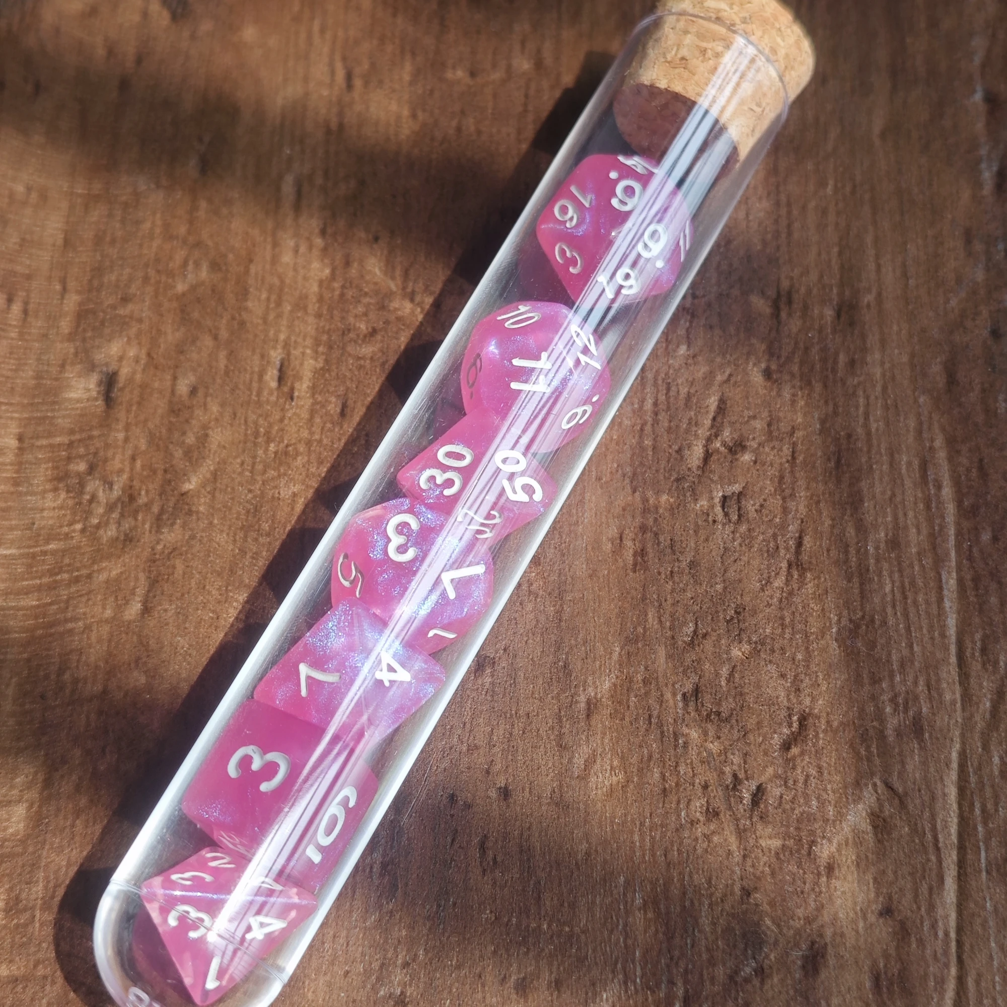 7 قطعة/المجموعة الوردي التدرج اللون مجموعة نرد D & D COC RPG الخيال جرعة زجاجة الزنزانات والتنينات DnD لعبة سطح المكتب