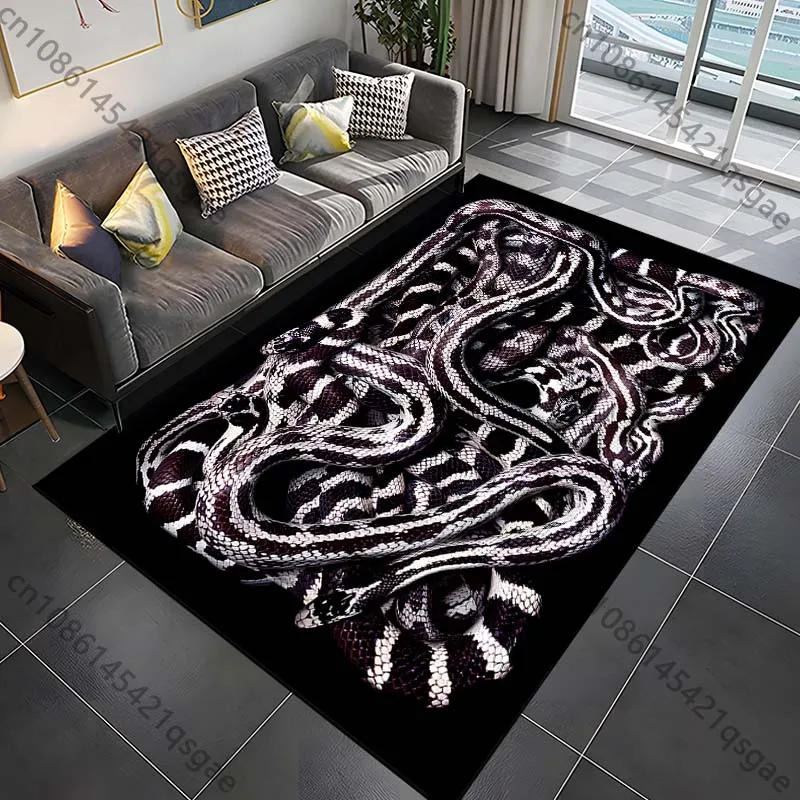 ثعبان فايبر بيثون نمط البساط لغرفة المعيشة غرفة نوم السرير الحمام الكلمة حصيرة منطقة المنزل البساط السجاد غرفة ديكور للهدايا #6