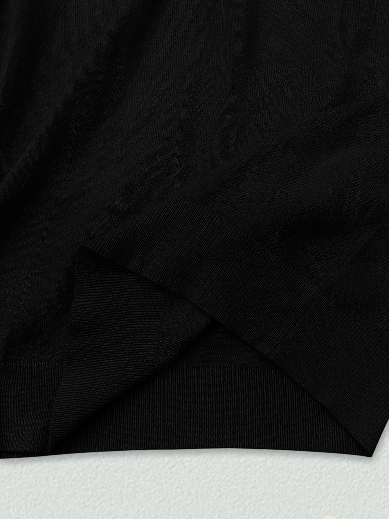 Herren Slim Fit Rollkragenpullover, Minimalistischer Paris-Linien-Brustdruck, Warmer Langarm-Pullover für Herbst und Winter, Business-Casual-Jumper – Detail 9