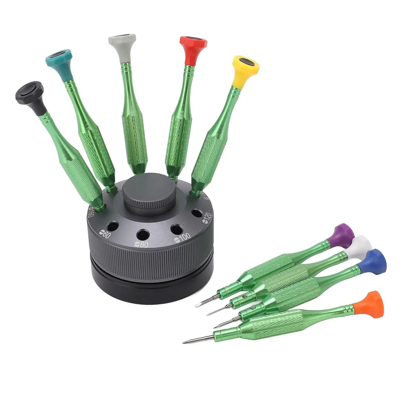 

Multifunctional Watch Repair Tool Kit - Corrosion-Resistant Screwdrivers with Rotating Base for Phone & Watchmaking