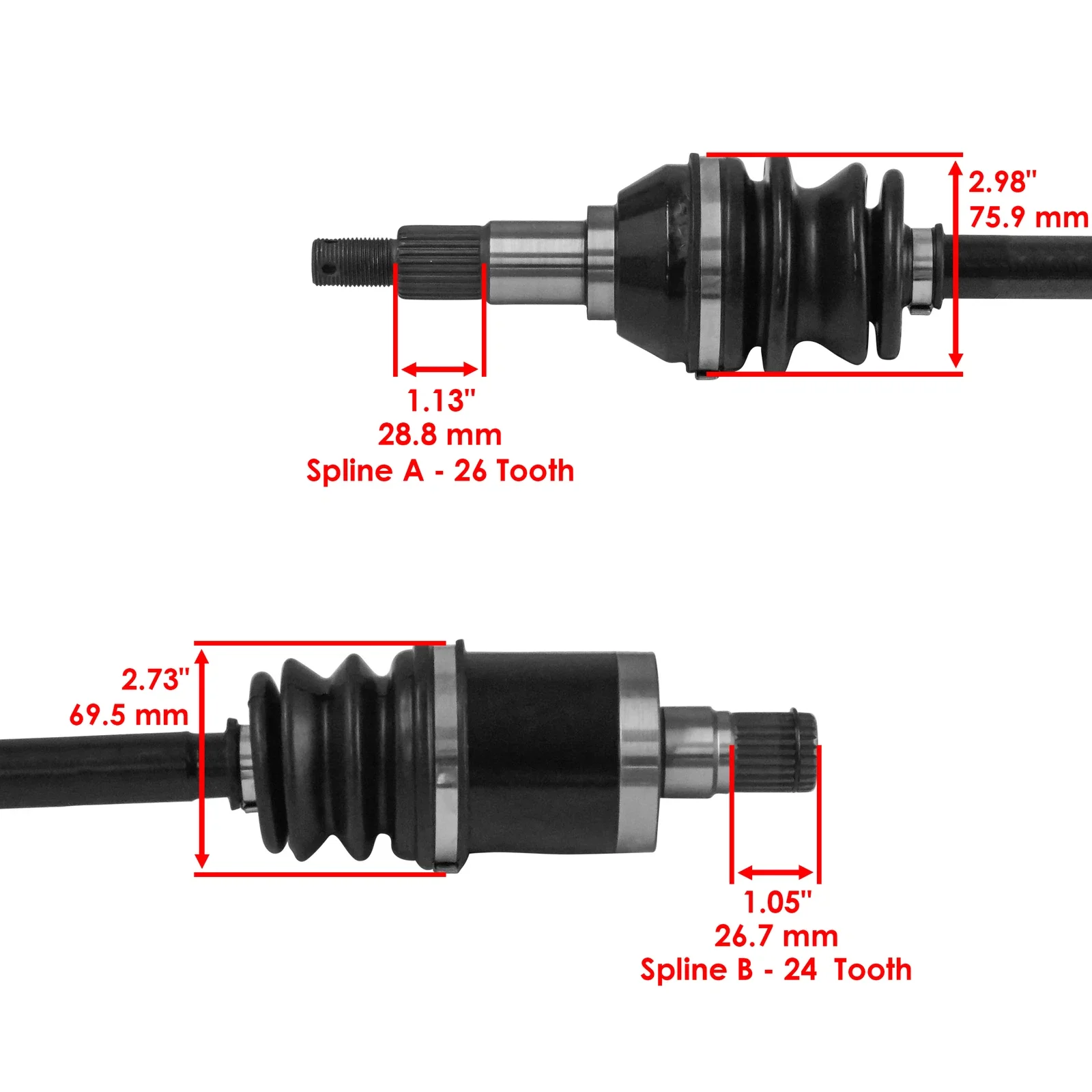 عمود المحور الخلفي الأيمن CV لـ Can-Am Outlander 450 570 705502477 705501897 #3
