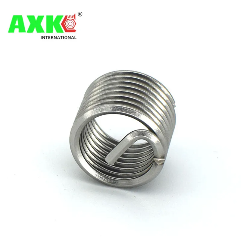 AXK 100pcs M2*0.4*1.5D Wire Thread Insert Stainless steel m2 screw bushing ,Wire screw sleeve,Thread Repair