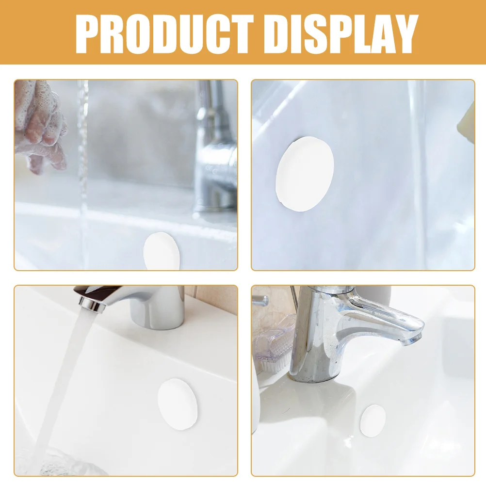 

10Pcs Bathroom Washbasin Overflow Cover Round Drain Caps Bathtub Sink Easy to Install Tight Seal Overflow Drain Cover