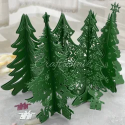 3D Christmas Trees Cutting Dies Metal Stencil Templates Paper Craft DIY Gift Home Decorations 2023 New Arrivals