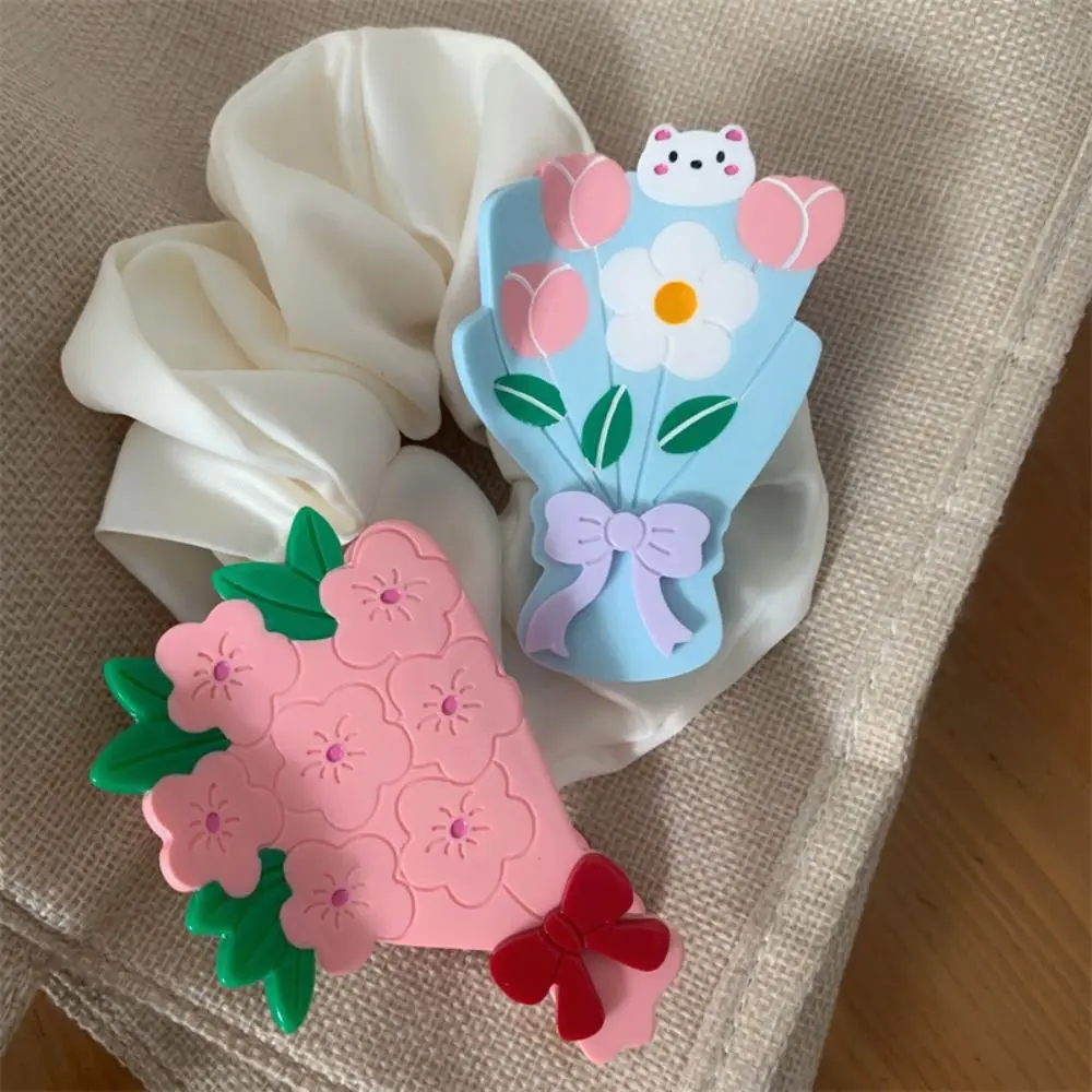

Acetic Acid Acetate Flower Hair Claw Grab Clip Cute Hairpin Tulips Hair Clip Hair Accessories Headdress Big Hairpin Daily