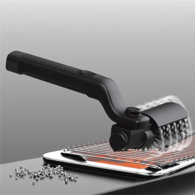 Grill Cleaning Brush Rechargeable Motorized Barbecue Brush Cleaner Camping Grill Grate Remover