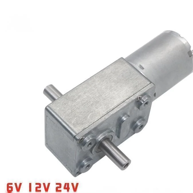 

Double Output Shaft Motor 12V Self-locking Force Strong Wheel Worm 6V DC Reduction Motor Low Speed Motor