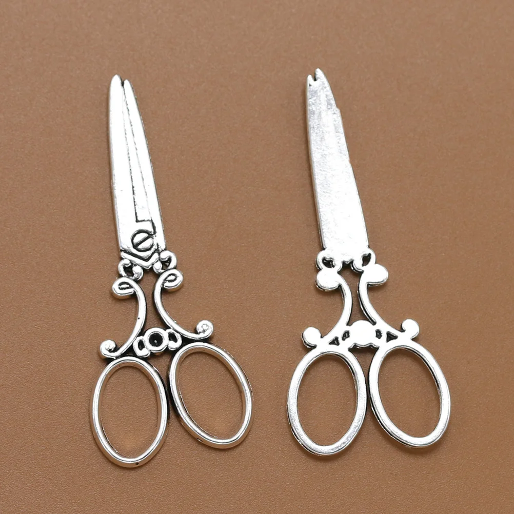 

20pcs Barber Scissor Pendant Alloy Charms For Diy Jewelry Making Necklace Bracelet Keychain Craft Silver Diy Pendant