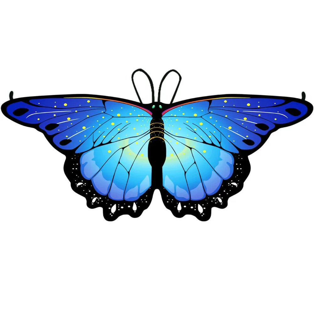 Colorful Butterfly Wings Costume Fancy Dress DIY Decorations Cape Butterfly Cosplay Costume Fairy Shawl Christmas Halloween
