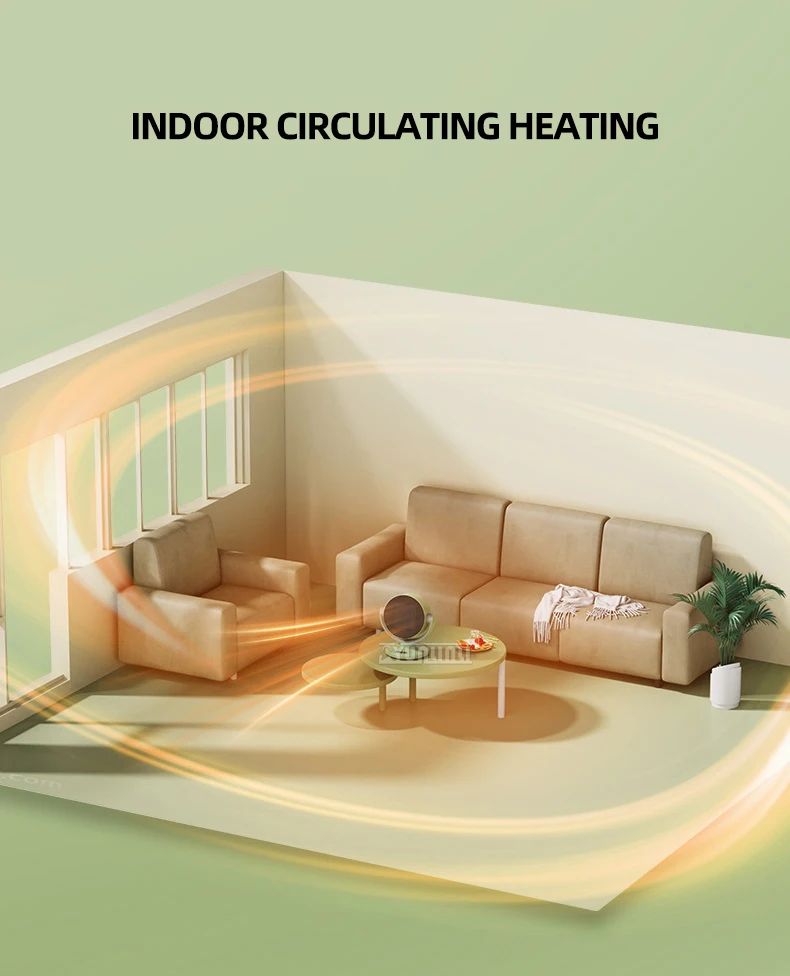 

Портативный вентилятор теплого воздуха, электрический нагреватель, вентилятор, бытовой вентилятор охлаждения и обогрева, маленький вентилятор двойного назначения с качающейся головкой