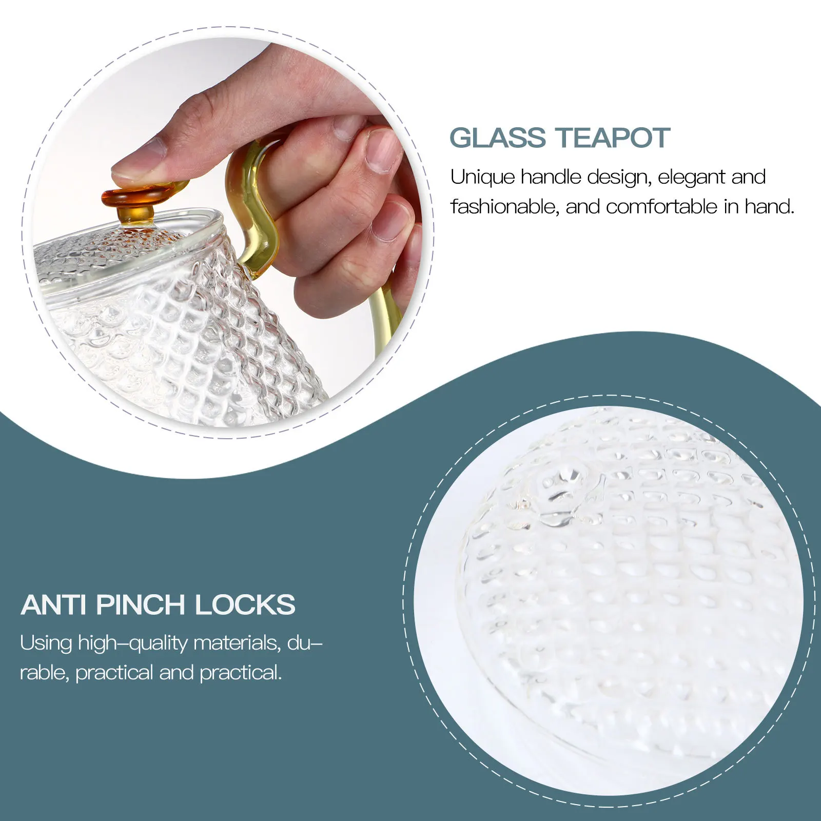 

Heat Resistant Teapot Heat-resistant Glass Container Flower Holder Borosilicate
