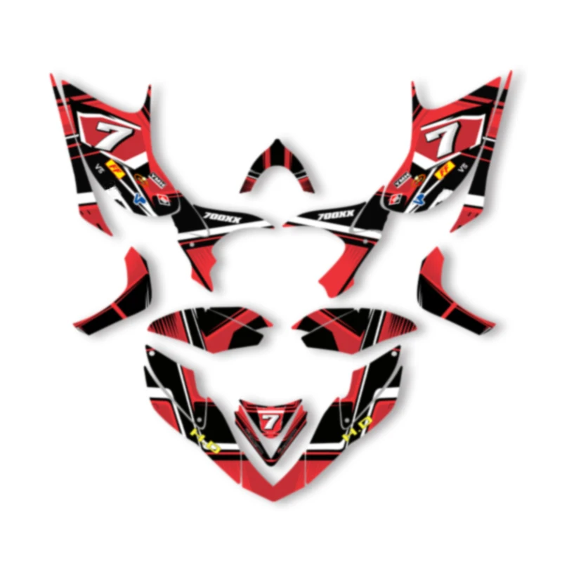 

DSMTECH Custom Motorcycle Graphics Background Decals Stickers Kits For Honda TRX700 2008 2009 700XX 001